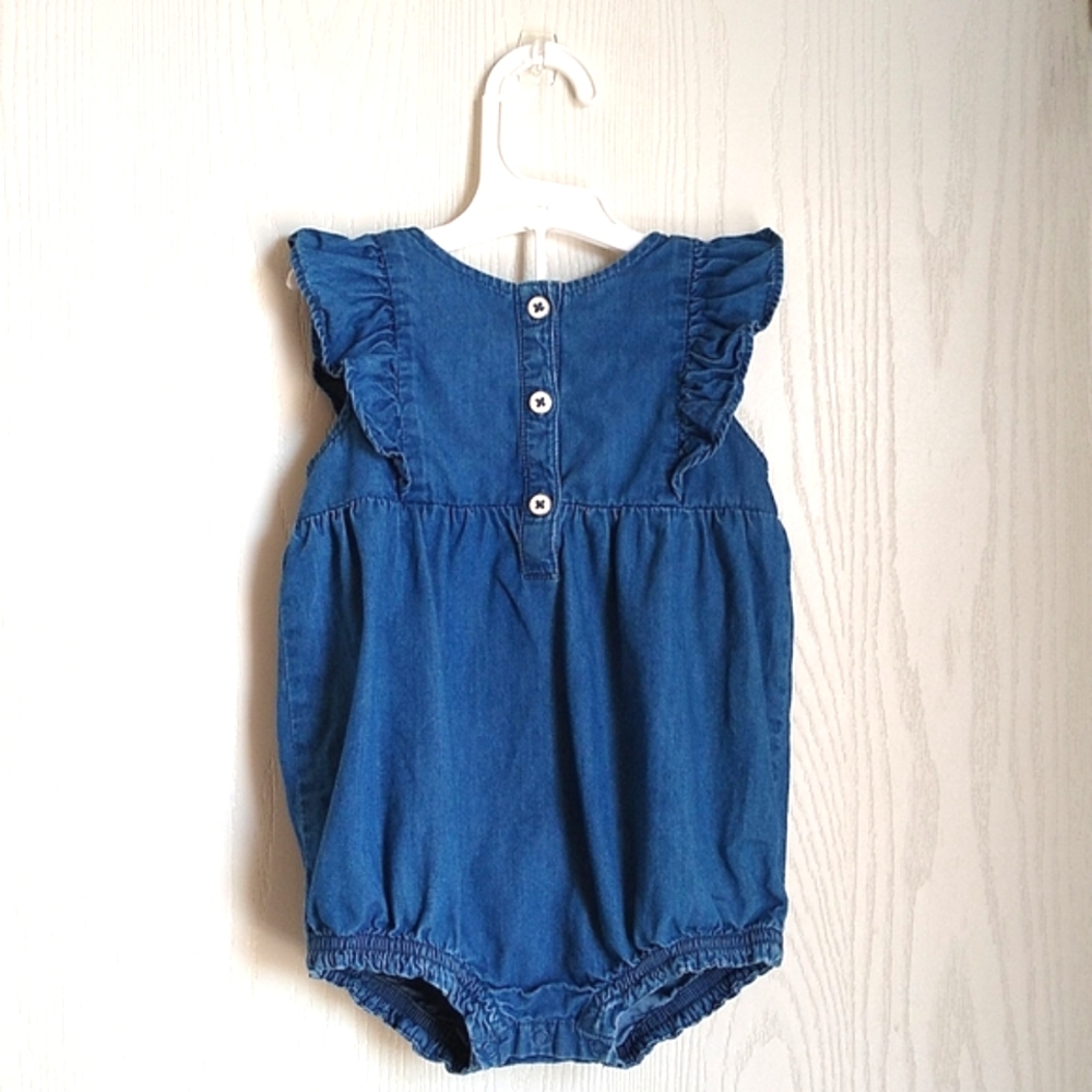 Cat and Jack denim bubble romper
